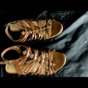 Brown sandals slightly used